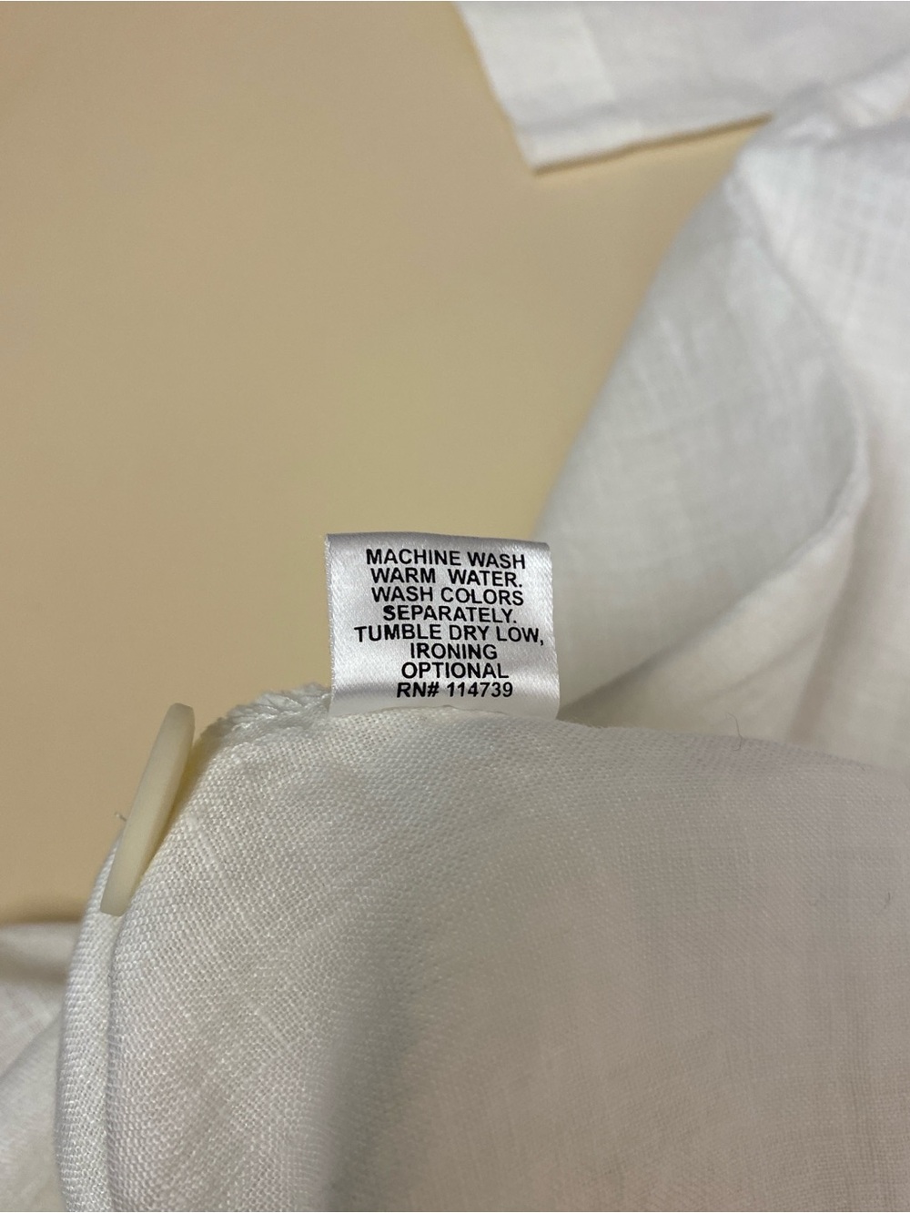 FLAX 100% Linen White Button-Front Tunic Jacket with Patch Pockets - Picture 4 of 5